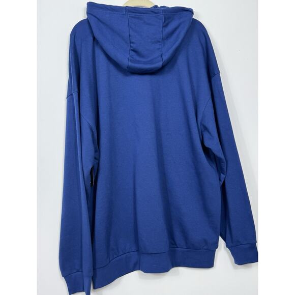 Xersion XLT Big & Tall French Terry Hoodie Blue Depth Soft Touch NWT Streetwear - Picture 6 of 13
